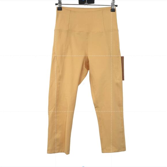 Girlfriend Collective Leggings Womens Size XS High Waist Capri Sunburst Yellow - Picture 1 of 8